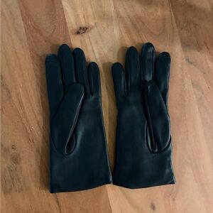 NWT J. Crew Cashmere-Lined Black Leather Gloves, Women’s Size Medium